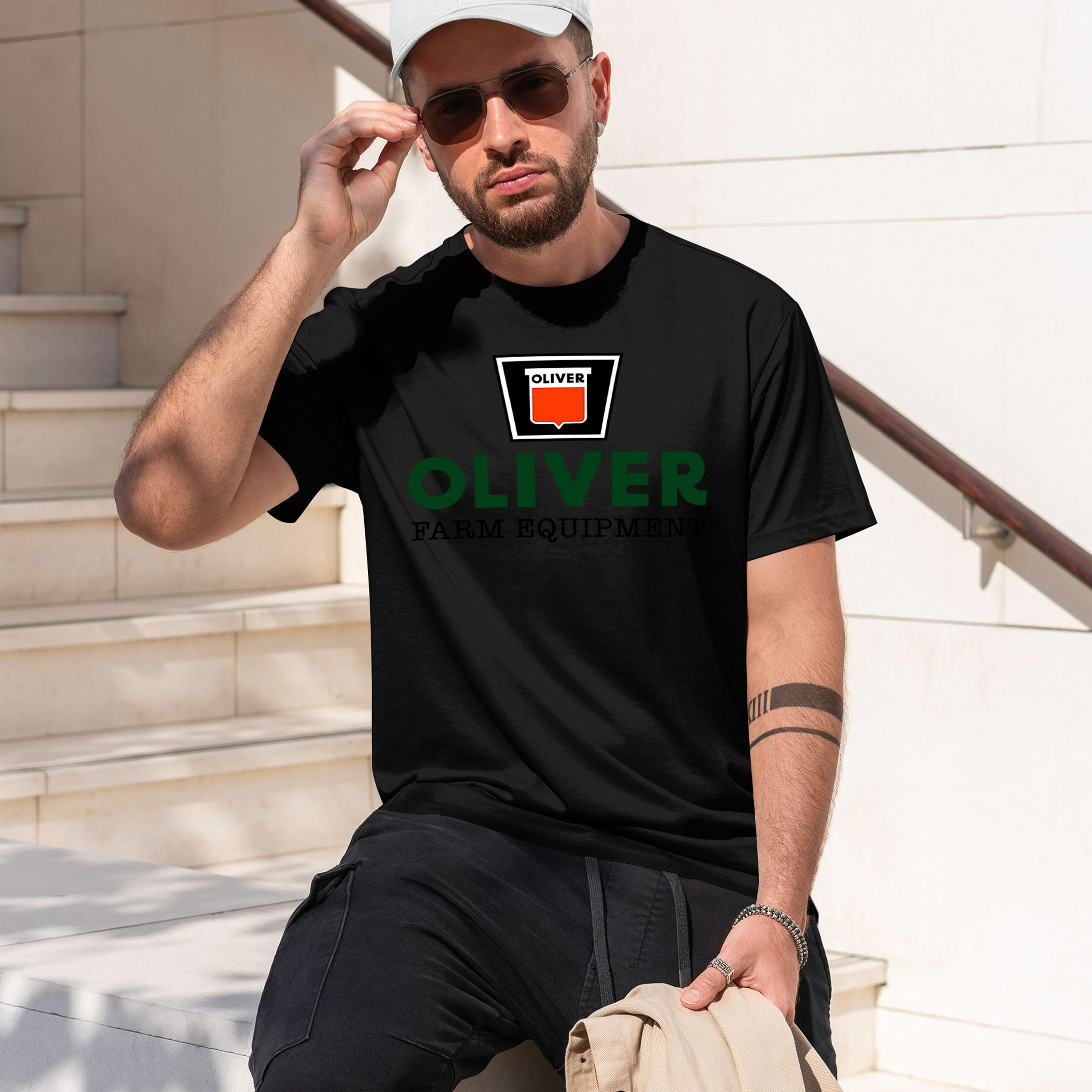 Fishing Equipment Logos - Oliver Farm Equipment with Green Orange