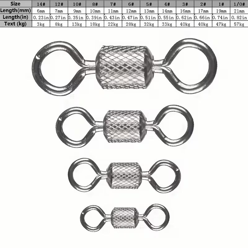 100PCS Fishing Swivels Ball Be - огляд і ціна Fishing Equipment Wholesale