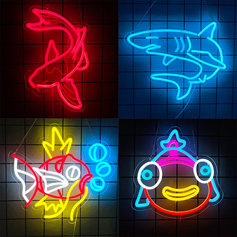 Fish Led Neon Sign, Lucky Koi  - огляд і ціна Fishing Equipment Gifts
